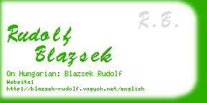 rudolf blazsek business card